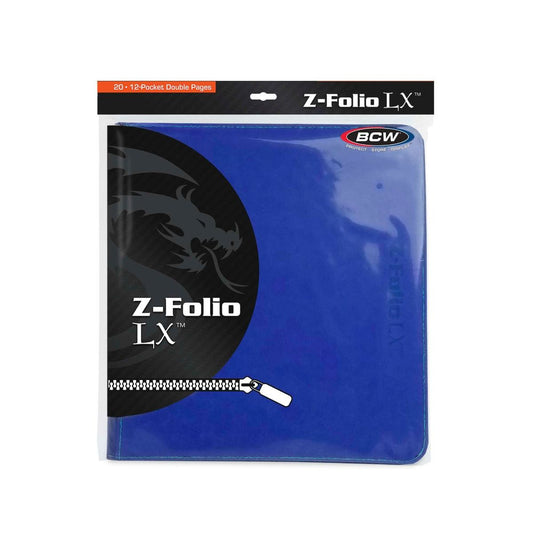 BCW Z Folio 12 Pocket LX Album - Blue Binder