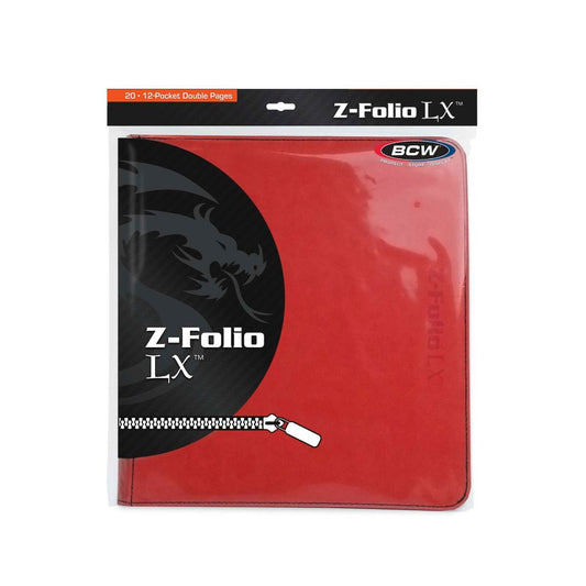 BCW Z Folio 12 Pocket LX Album Red Binder