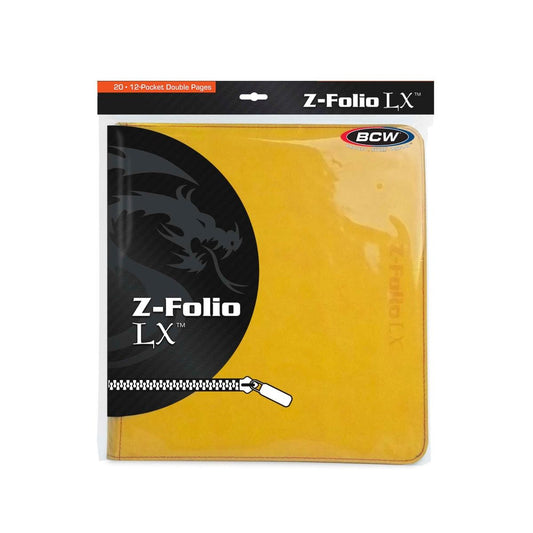 BCW Z Folio 12 Pocket LX Album - Yellow Binder