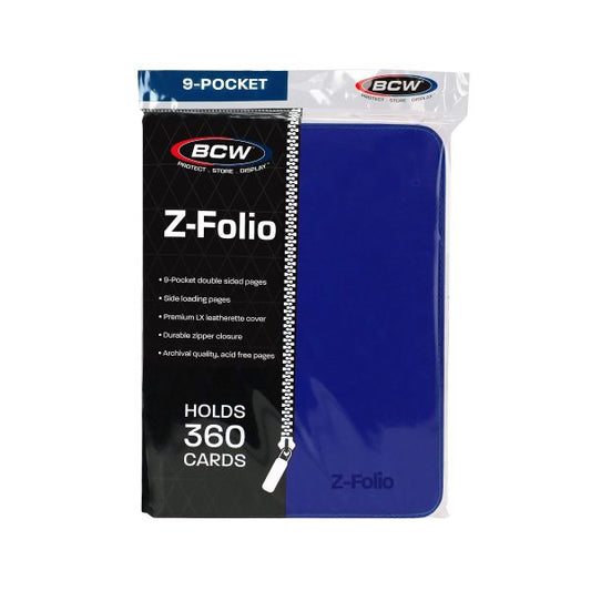 BCW Z Folio 9 Pocket Album Blue Binder