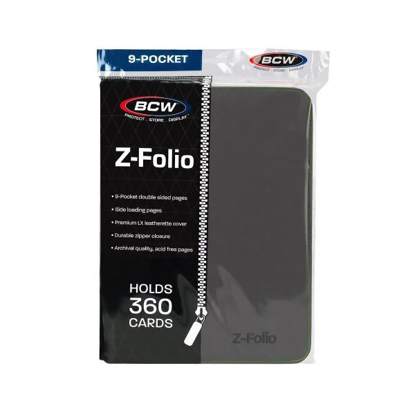 BCW Z Folio 9 Pocket Album Gray Binder