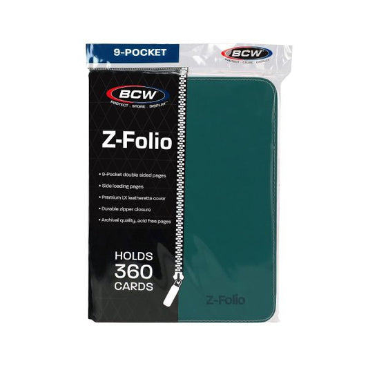 BCW Z Folio 9 Pocket Album Teal Binder