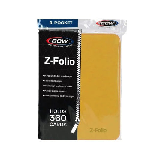 BCW Z Folio 9 Pocket Album Yellow Binder