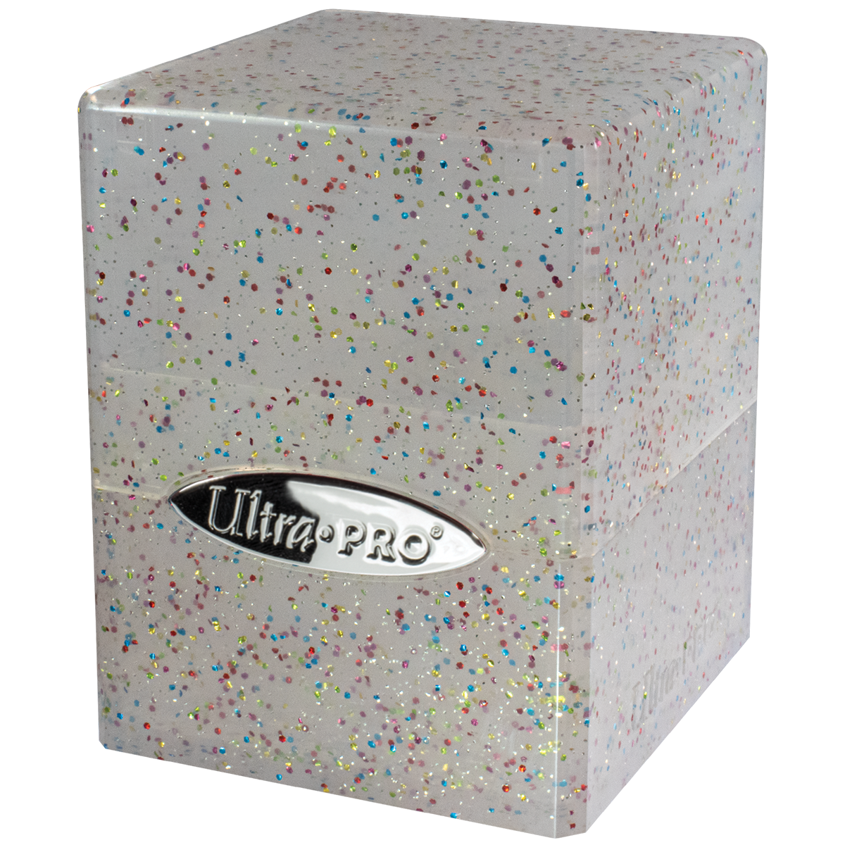 Ultra Pro Glitter Satin Cube Deck Box - Translucent