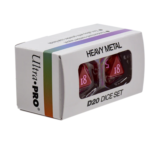 Ultra Pro - Heavy Metal - D20 2 Dice Set - Vivid - Red