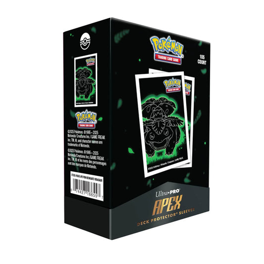 Ultra Pro - Apex Deck Protector Sleeves - Standard Size - 105ct - Pokemon - Neon Kanto Venusaur