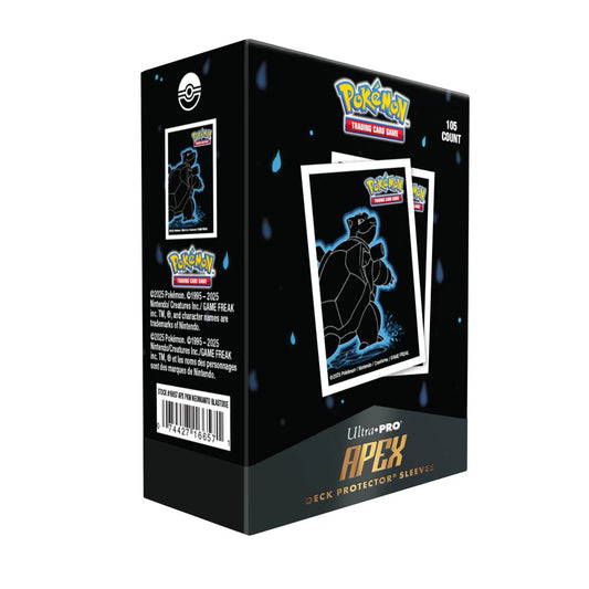 Ultra Pro - Apex Deck Protector Sleeves - Standard Size - 105ct - Pokemon - Neon Kanto Blastoise