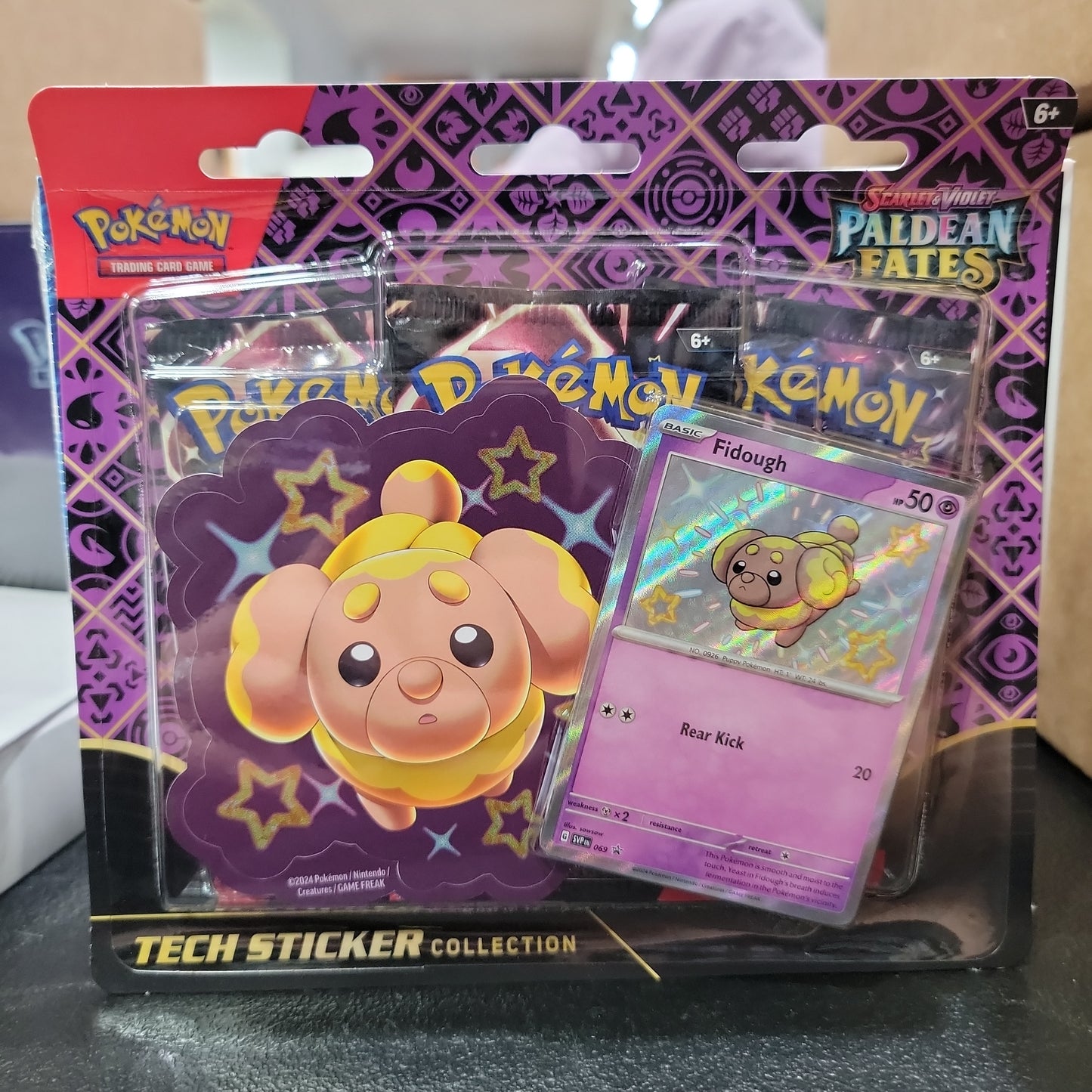 Pokemon - Scarlet and Violet - Paldean Fates - Tech Sticker 3 Pack Blister - Fidough