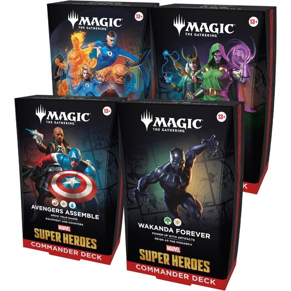 Magic The Gathering - MTG - Marvel Super Heroes - Commander Deck - Styles Vary