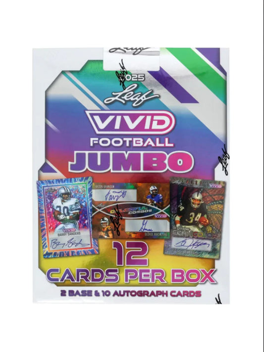 2025 Leaf Vivid NFL Football Jumbo Hobby Box
