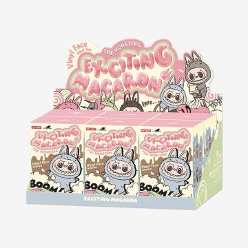 Pop Mart - The Monsters - Exciting Macaron Vinyl Face Labubu Plush Blind Box Set of 6