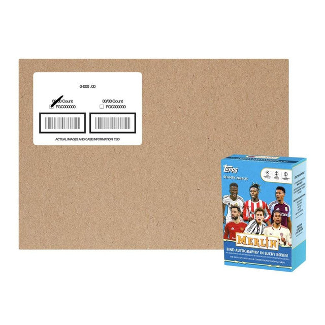 2024-25 Topps Chrome Merlin UEFA Club Competitions Soccer Blaster Box Sealed Case (40 Boxes)