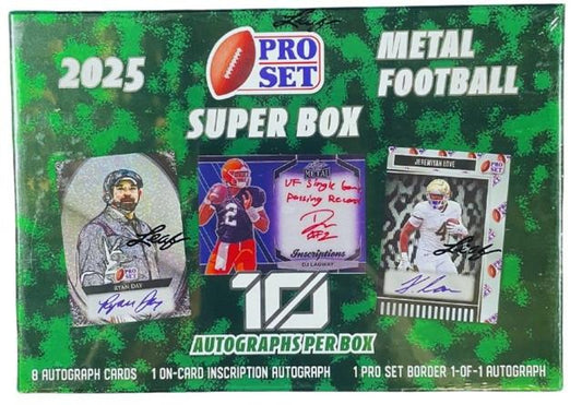 2025 Leaf Pro Set Metal Football Super Hobby Box
