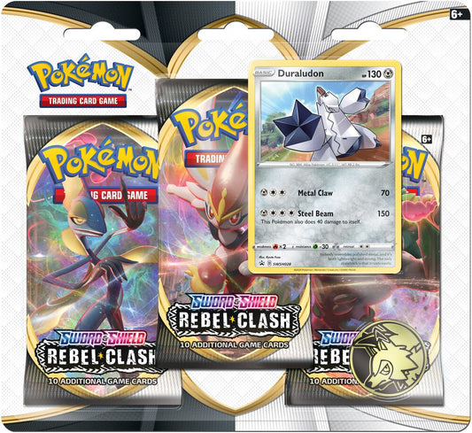 Pokemon - Sword and Shield - Rebel Clash - 3 Pack Blister - Duraludon