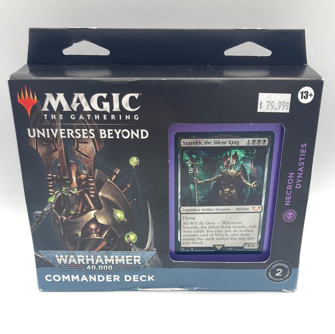 Magic The Gathering - MTG - Universes Beyond - WARHAMMER 40,000 - Commander Deck - Necron Dynasties