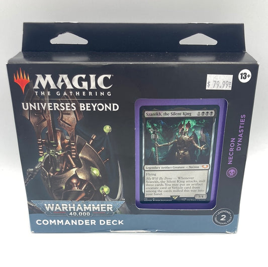 Magic The Gathering - MTG - Universes Beyond - WARHAMMER 40,000 - Commander Deck - Necron Dynasties