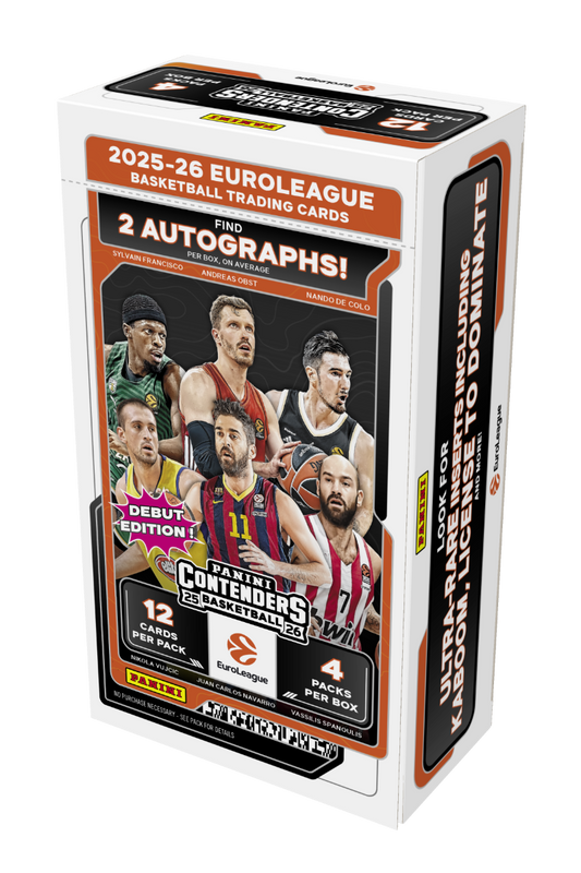 2025-26 Panini Contenders Euroleague Basketball Hobby Box (Debut Edition)