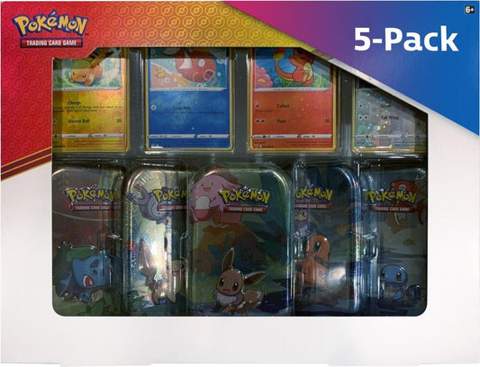 Pokemon - Kanto Friends Mini Tins 5-Pack - Costco Exclusive