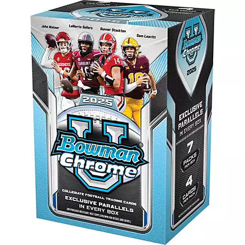 2025 Topps Bowman University Chrome Football Blaster Box