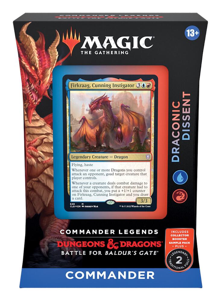 Magic The Gathering - MTG - Commander Legends - Dungeons and Dragons Battle for Baldur’s Gate - Commander Deck  - Draconic Dissent