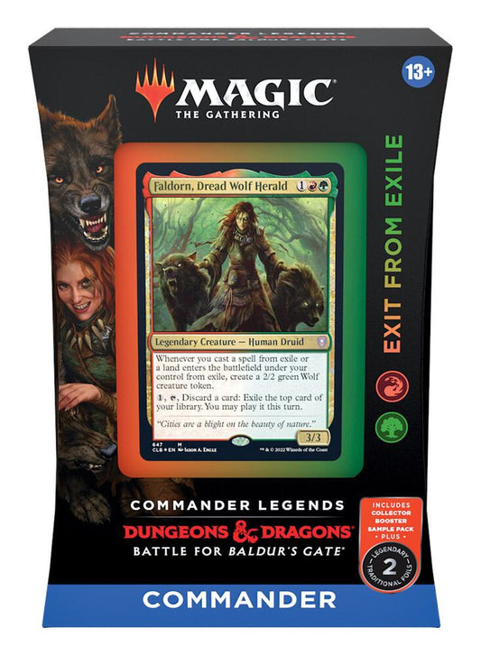 Magic The Gathering - MTG - Commander Legends - Dungeons & Dragons Battle For Baldur’s Gate - Commander Deck - Exit From Exile