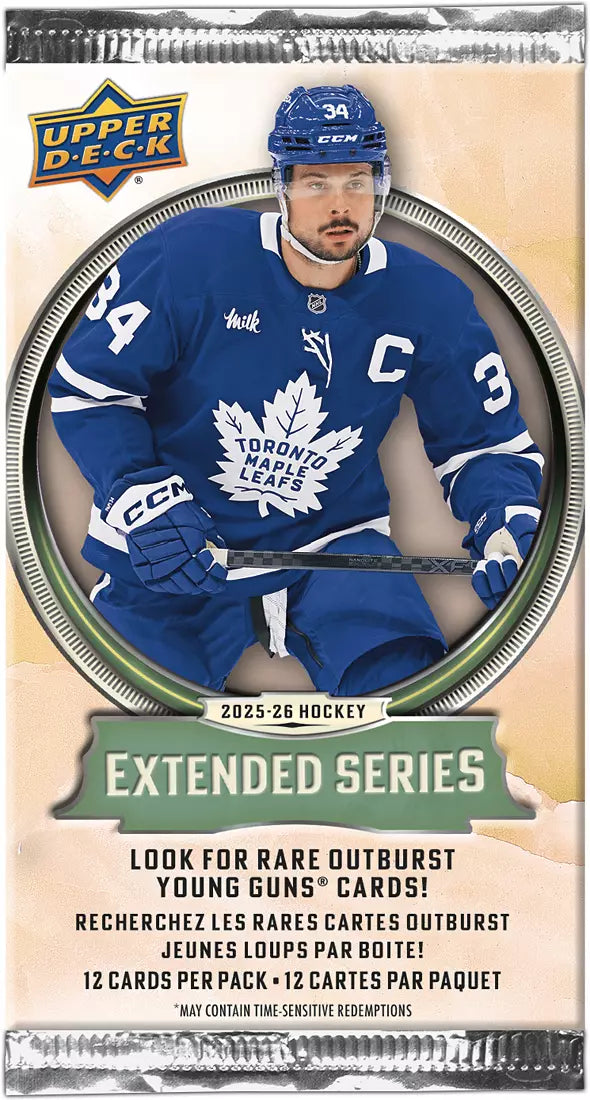 2025-26 Upper Deck NHL Hockey Extended Series Gravity Feed Pack