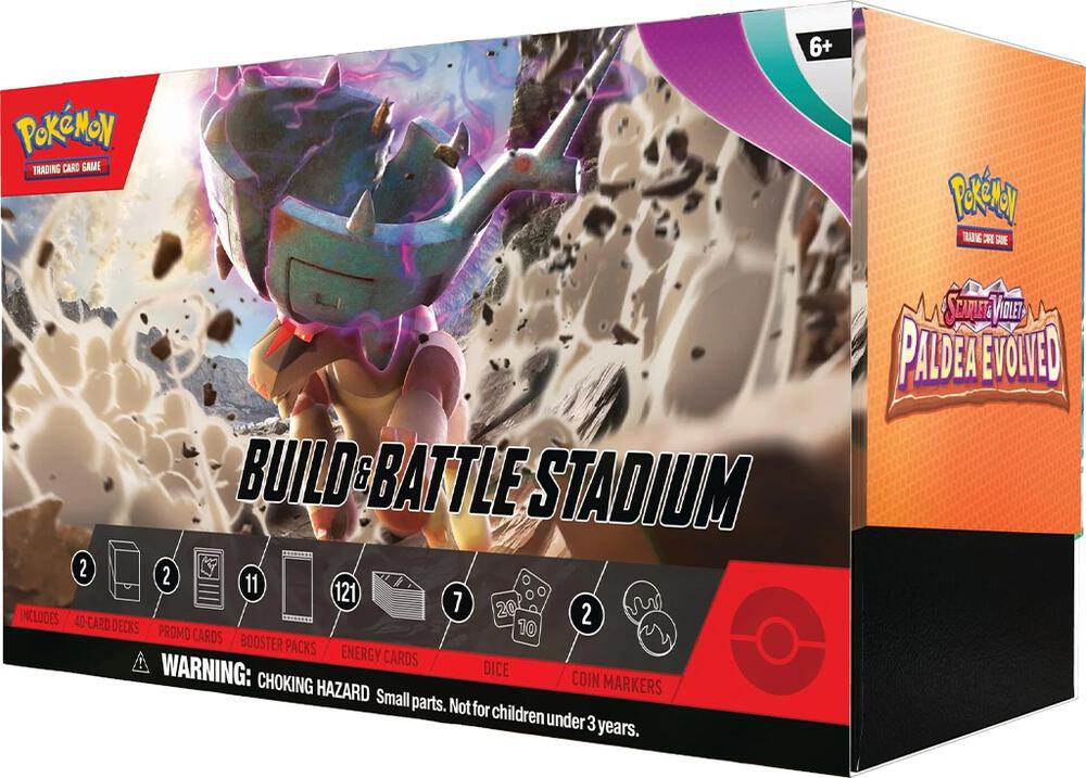 Pokemon - Scarlet and Violet - Paldea Evolved - Build and Battle Stadium Box