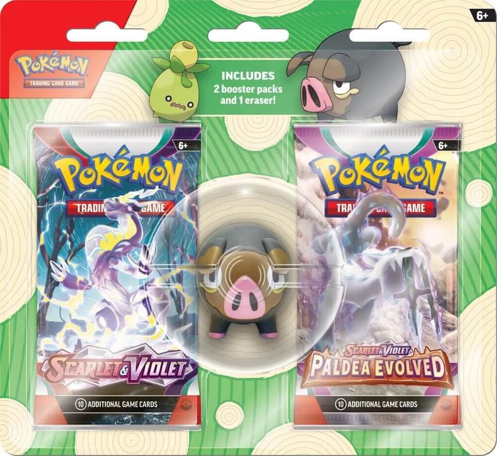 Pokemon - Scarlet and Violet - 2023 Back to School Eraser Blister Pack - Lechonk