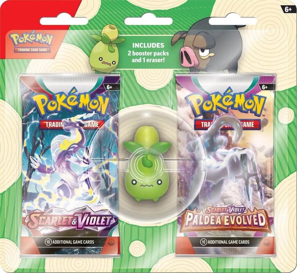 Pokemon - Scarlet and Violet - 2023 Back to School Eraser Blister Pack - Smoliv