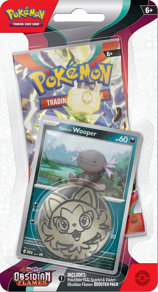 Pokemon - Scarlet and Violet - Obsidian Flames - Wooper Checklane Blister Pack