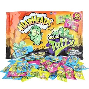 Warheads - Sour Taffy - 50 Count - 10.58oz