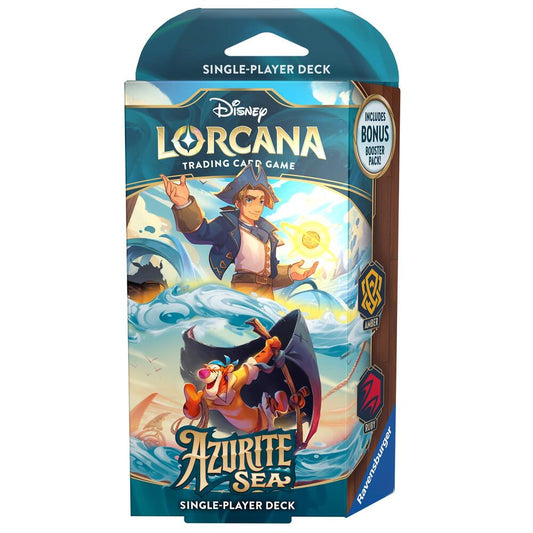 Disney - Lorcana - Azurite Sea - Starter Deck - Jim Hawkins/Tigger - Amber/Ruby