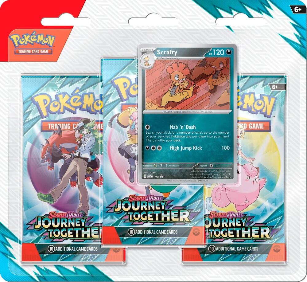 Pokemon - Scarlet and Violet - Journey Together - SV09 - 3 Pack Blister - Styles Vary