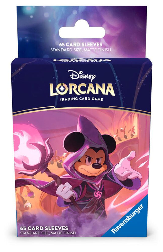 Disney - Lorcana - 65 Card Sleeves - Mickey Mouse and Wayward Sorcerer