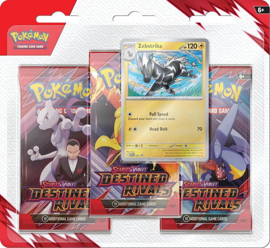 Pokémon - Scarlet and Violet - Destined Rivals - SV10 - 3 Pack Blister - Styles Vary