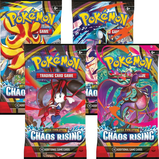 Pokemon - Mega Evolution - Chaos Rising - ME04 - Booster Pack - Styles Vary