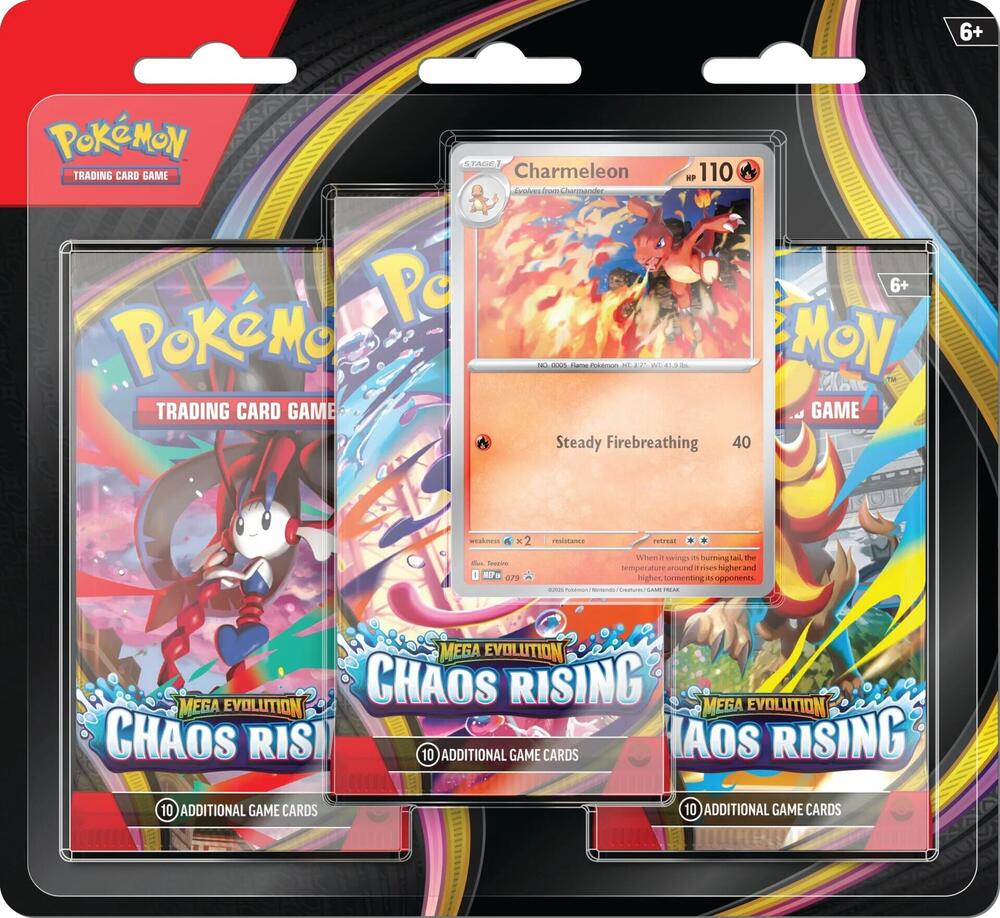 Pokemon - Mega Evolution - Chaos Rising - ME04 - 3 Pack Blister