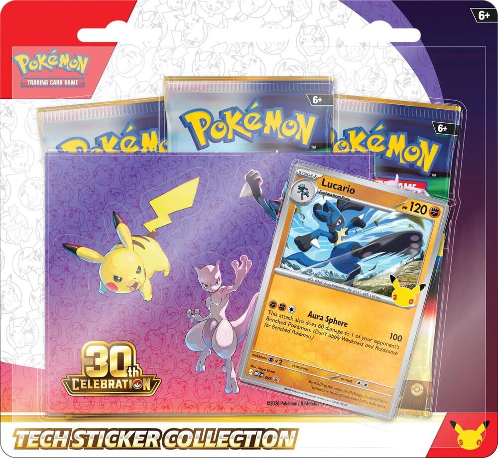 Pokemon - 30th Anniversary - Tech Sticker Collection - Lucario