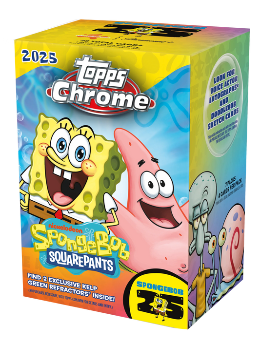 2025 Topps Chrome Nickelodeon SpongeBob Square Pants Blaster Box