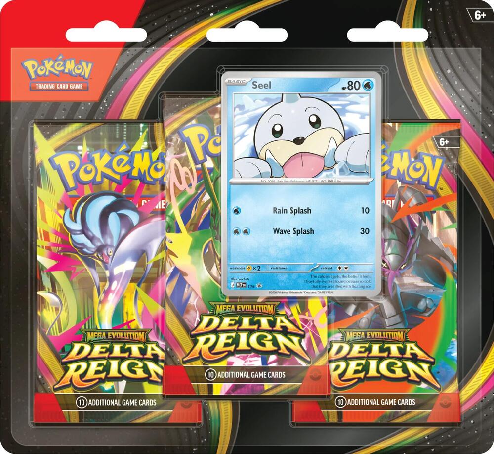 Pokemon - Mega Evolution - Delta Reign - ME06 - 3 Pack Blister - Seel