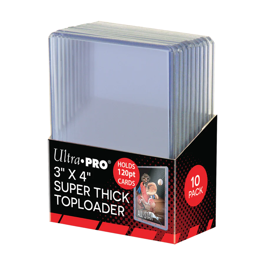 Ultra Pro 3x4 Super Thick Toploader 120pt - 10 Pack