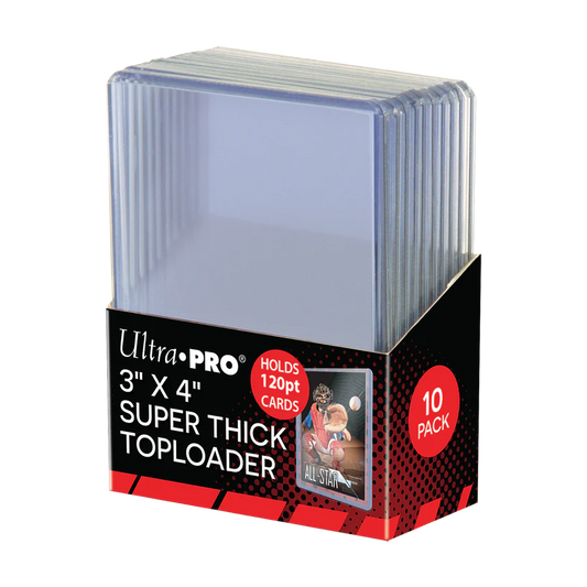 Ultra Pro 3x4 Super Thick Toploader 120pt - 10 Pack
