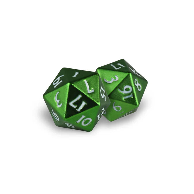 Ultra Pro - Heavy Metal - D20 2 Dice Set - Emerald Frost Green