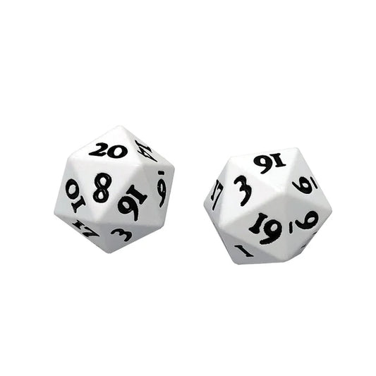 Ultra Pro - Heavy Metal - D20 2 Dice Set - White