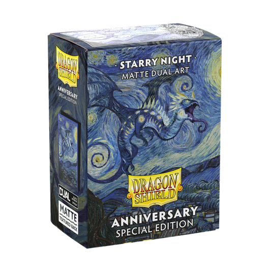 Dragon Shield - 100 Standard Size - Matte Dual Art Sleeves - Starry Night