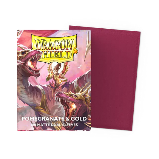 Dragon Shield - 100 Standard Sleeves - Dual Matte - Pomegranate & Gold
