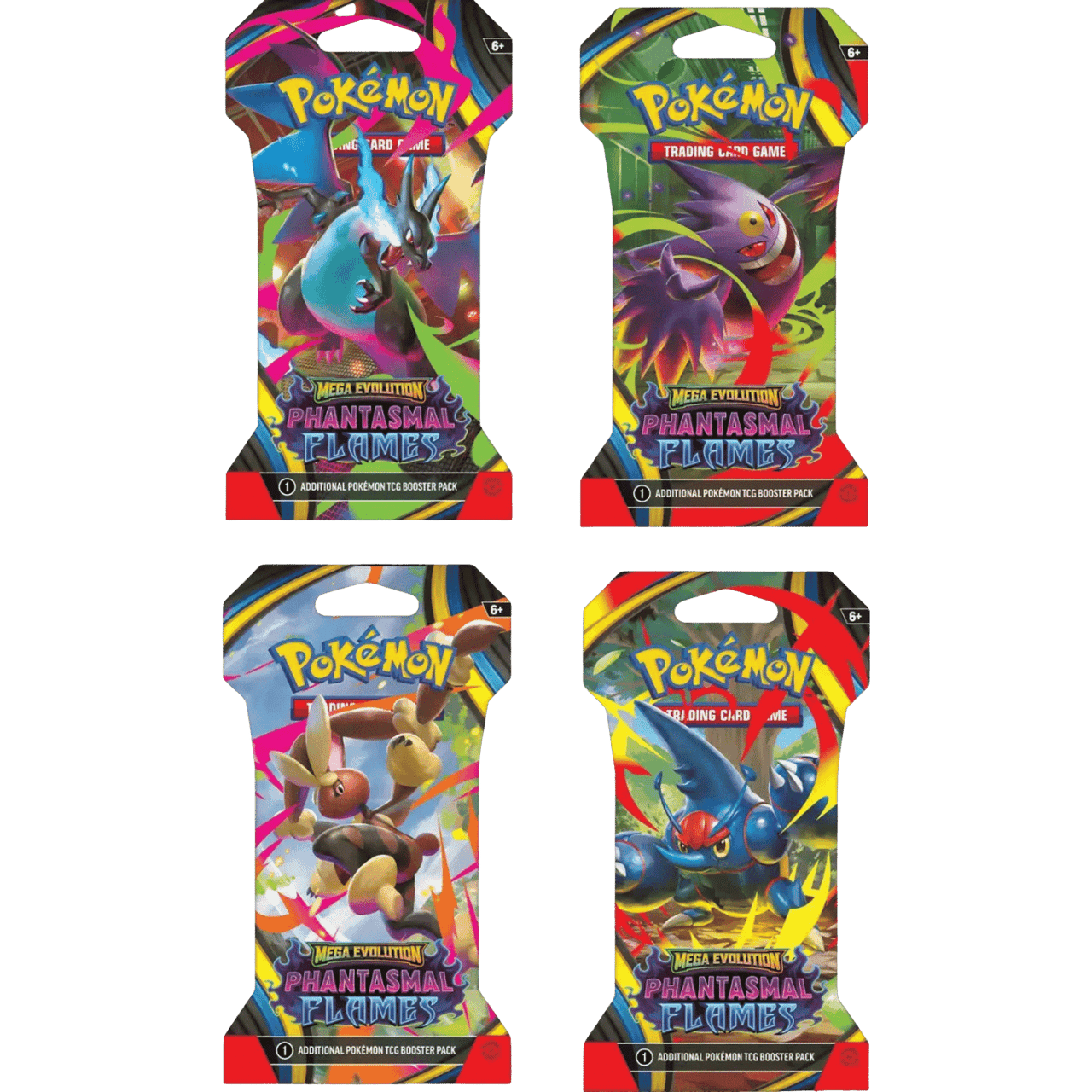 Pokemon - Mega Evolution - Phantasmal Flames - ME02 - Sleeved Booster Pack - Styles Vary
