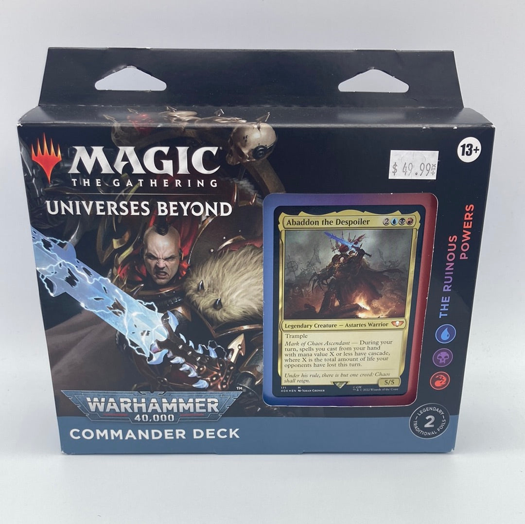 Magic The Gathering - MTG - Universes Beyond - WARHAMMER 40,000 - Commander Deck - The Ruinous Powers