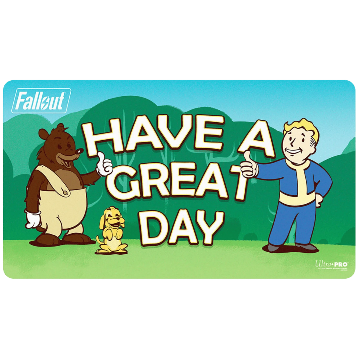 Ultra Pro Fallout Vault Boy Double Sided Playmat Have a Great Day
