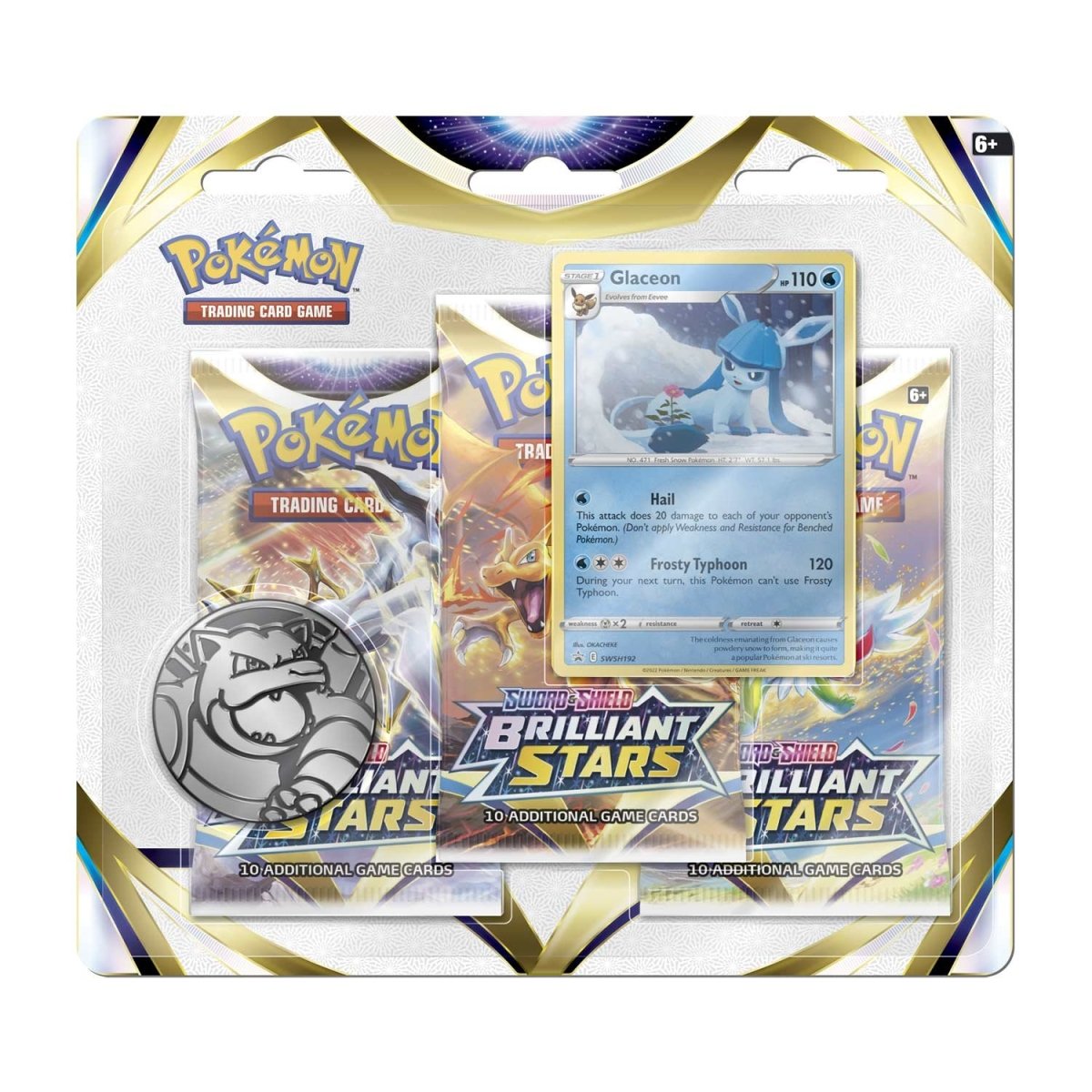 Pokemon - Sword and Shield - Brilliant Stars - 3 Pack Blister - Glaceon